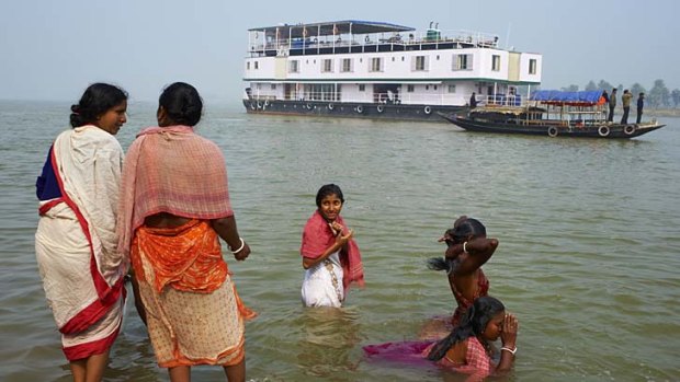 A cruiser on the river in West Bengal.