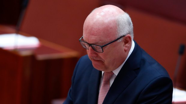 Attorney-General George Brandis during the speech in the Senate.
