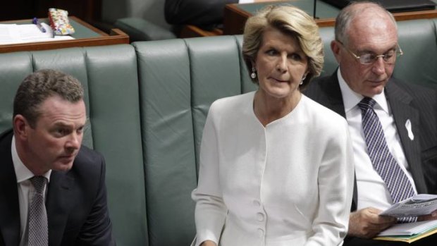 Deputy Opposition Leader Julie Bishop questions Prime Minister Julia Gillard.