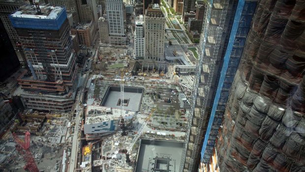 A view of construction at the World Trade Centre site on May 5.