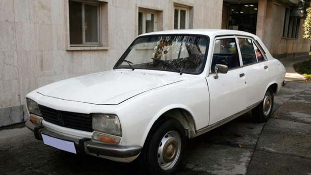 Million-dollar bid ... Iranian President Mahmoud Ahmadinejad's 1977 Peugeot 504.