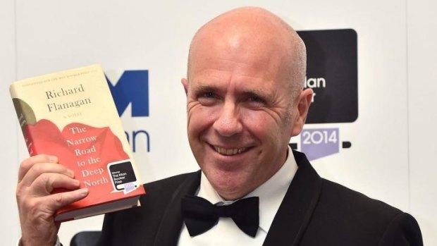 Favourite to win: Richard Flanagan said he was 'ashamed to an Australian' in reference to Tony Abbot's comments regarding coal.