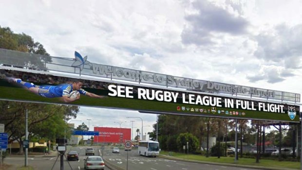 No cost spared ... the NRL billboards are hard to miss.