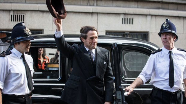 Hugh Grant plays Jeremy Thorpe in <i>A Very English Scandal</i>.