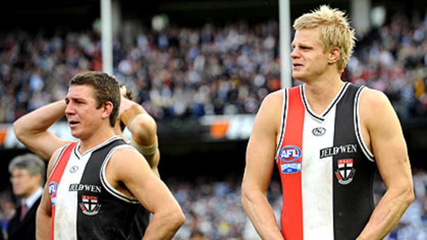 St Kilda’s Nick Riewoldt implored his teammates to ‘‘remember how much this hurts’’ after the Geelong fought back to beat the Saints in the grand final last year.