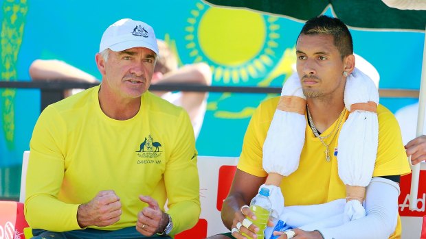 Mentor: Wally Masur with Nick Kyrgios.