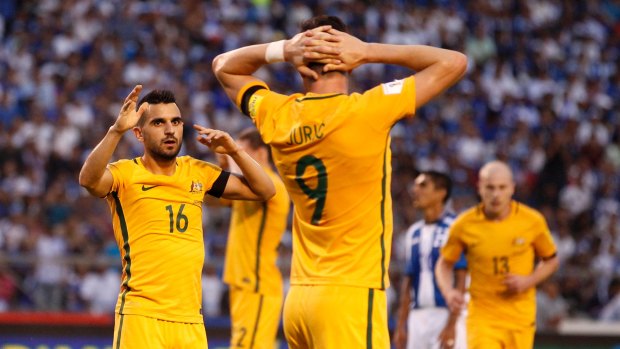 Close call: Frustrated Socceroos after a 0-0 World Cup qualifying draw against Honduras in San Pedro Sula.