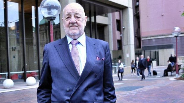 Mining magnate Travers Duncan outside the New South Wales Supreme Court. 