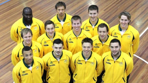 The Boomers World Cup squad at the AIS in Canberra on Monday.