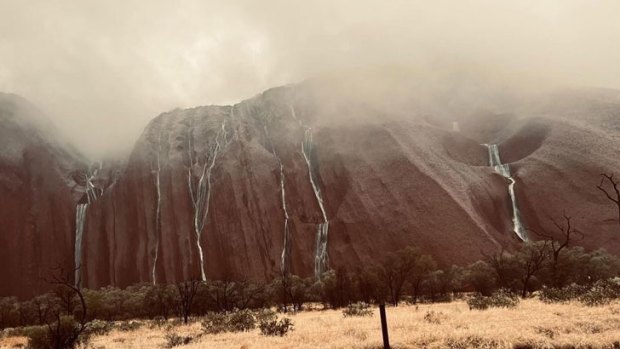 Spring rainfall at Uluru