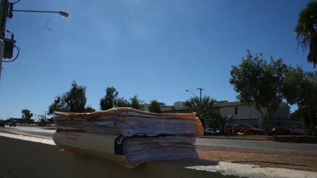 Dropped ... the medical files found by a member of the public in Mt Isa.