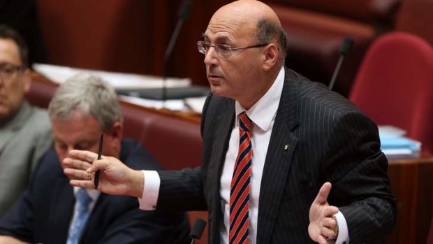 Assistant Treasurer senator Arthur Sinodinos during Senate question time on Tuesday.