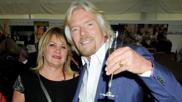 Champagne lifestyle … Richard Branson with wife Joan in 2008.