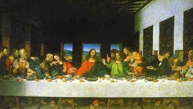 Super-size me ...  paintings of the most famous meal in history show the portions grow bigger by the year.
