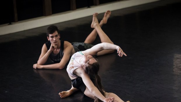 Students of Sydney Dance Company's pre-professional year course at work in its studios. 