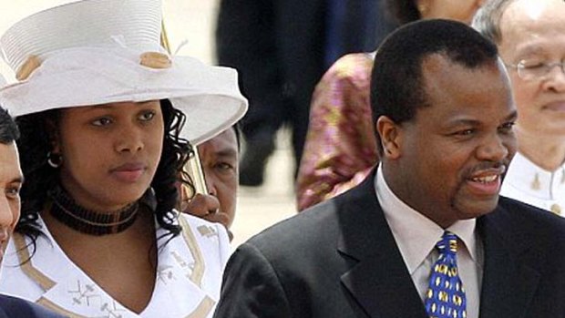 Held against her will ... Queen Northando Dube says she is under house arrest after being caught cheating on her husband King Mswati III.