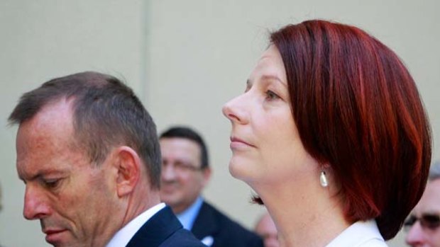Four months on ... Julia Gillard must prove she can deliver as Tony Abbott comes to terms with defeat.