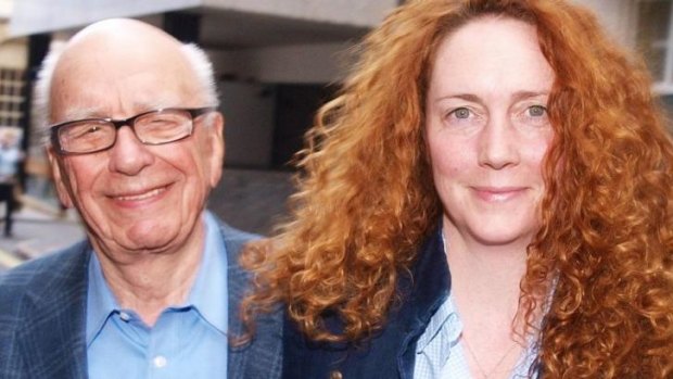 Rupert Murdoch with former News International executive Rebekah Brooks in 2011. Mr Murdoch may face questioning by British police after Ms Brooks was cleared of all charges related to phone hacking.