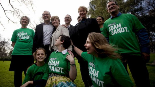 Greens Leader Christine Milne with Adam Bandt, member for Melbourne.