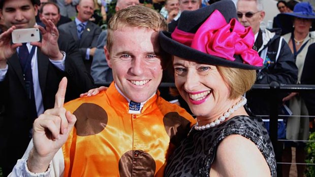 Winning combination: Tommy Berry and Gai Waterhouse. The pair will combine with Tres Blue in the Melbourne Cup.