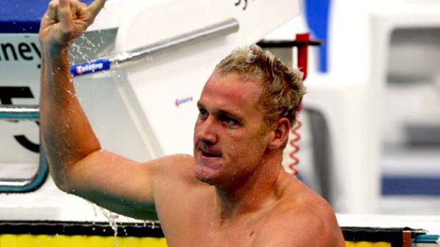 World champion in the 100m breaststroke, Brenton Rickard.