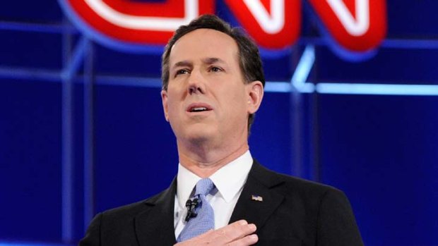 Leading the polls ... Rick Santorum.