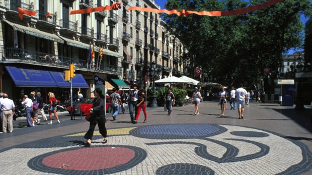 Famous ... La Rambla is always buzzing.