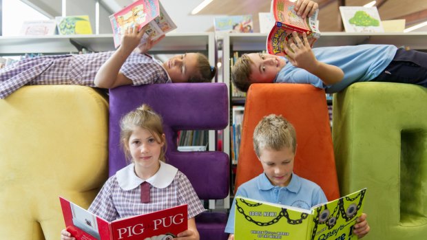 St Francis of Assisi Primary School students Rose Cochrane, Lucille Gregory, Jonathan Price and Max Read. 