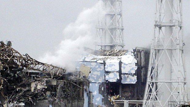 The damaged No. 4 unit of the Fukushima Dai-ichi nuclear complex.