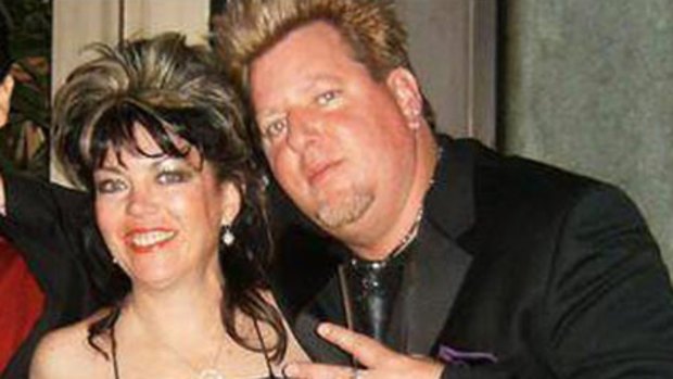 Joe Finley, right, with wife Laura, who was found dead.