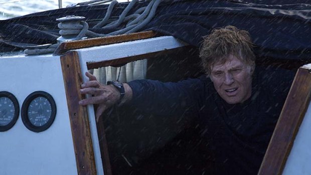 The older man and the sea: Robert Redford is honest enough to show the strain of his exertions.