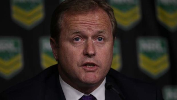NRL chief Dave Smith attended a meeting of Parramatta directors on Tuesday.