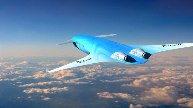 KLM's proposed AHEAD aircraft design features an integrated wing and body.
