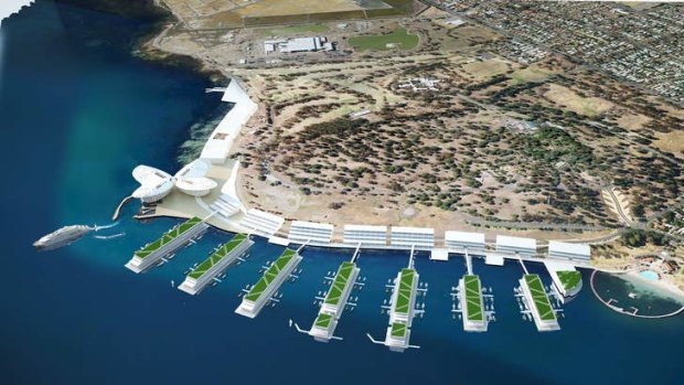 An artist’s impression of the proposed Geelong waterfront project.