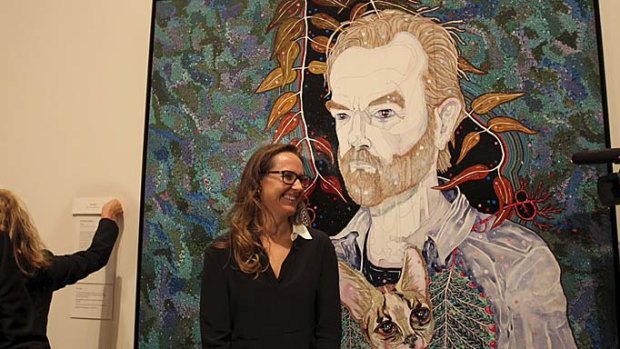 More questions than answers: Del Kathryn Barton and her winning portrait of 'Hugo' at the Art Gallery of NSW.