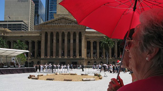 King George Square opened to the public on a hot day last October.