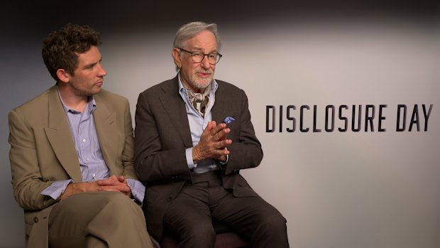 Steven Spielberg and the cast of Disclosure Day on the new sci-fi thriller
