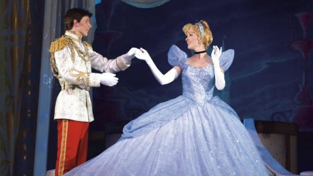 Cinderella with Prince Charming at Disney Live. 