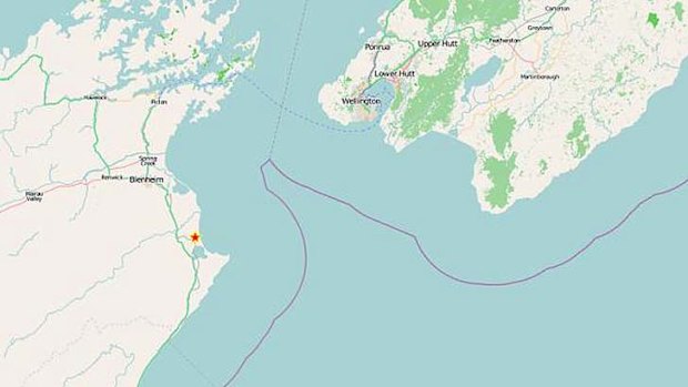 A preliminary GeoNet map of the 6.2 earthquake that hit near Seddon.