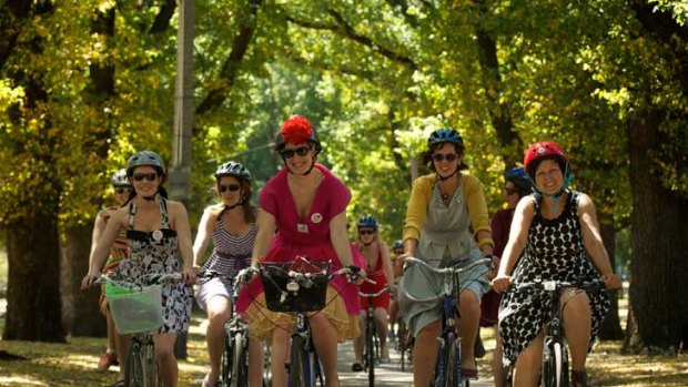 Frocks on Bikes aims to dispel the myth that women have to wear special riding gear to ride a bike.
