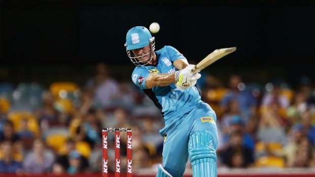 Big hitter: Chris Lynn helped guide Brisbane to only their second BBL win of the season