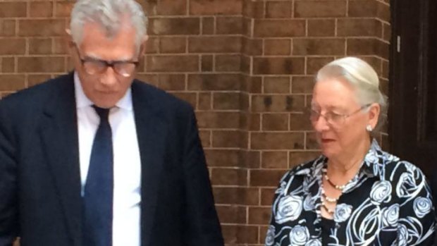 Robeena Turnbull at the NSW Supreme Court for her husband Ian's bail application with his barrister Tony Bellanto, QC.