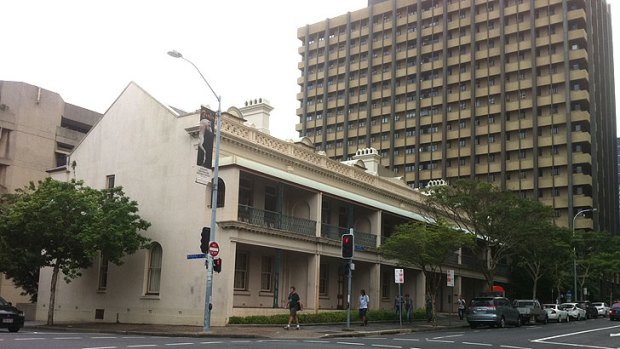The heritage-listed Harris Terraces, near the George Street site that Echo Entertainment - operators of the Treasury Casino - want to develop.