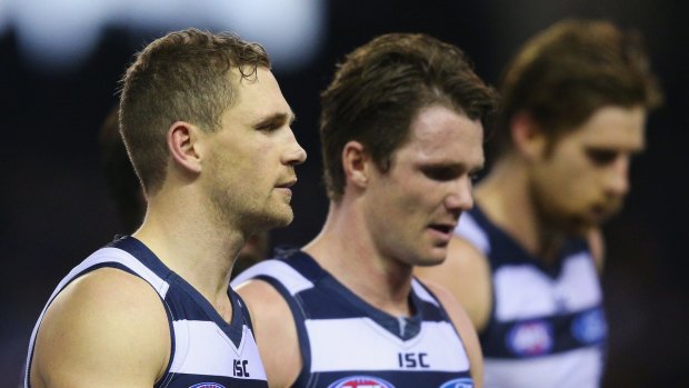 Dangerwood: Joel Selwood and Patrick Dangerfield's efforts were not enough to get the Cats over the line.