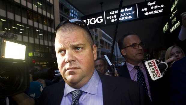 Nathan Tinkler departs ICAC on Friday.