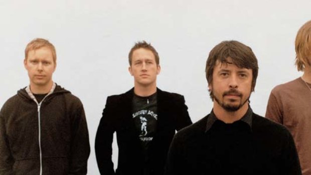 Chris Shiflett, second from left, with Foo Fighter bandmates.