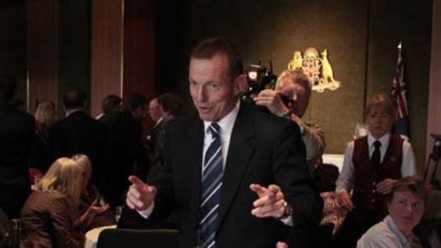 Opposition leader Tony Abbott has stumbled on the details of his broadband policy.