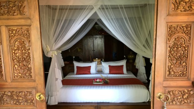 The gorgeous traditional rooms at villa Plataran.