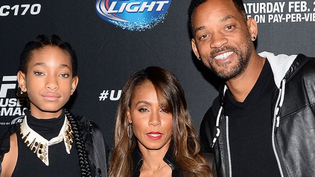 Willow Smith, with parents Jada Pinkett Smith and Will Smith.