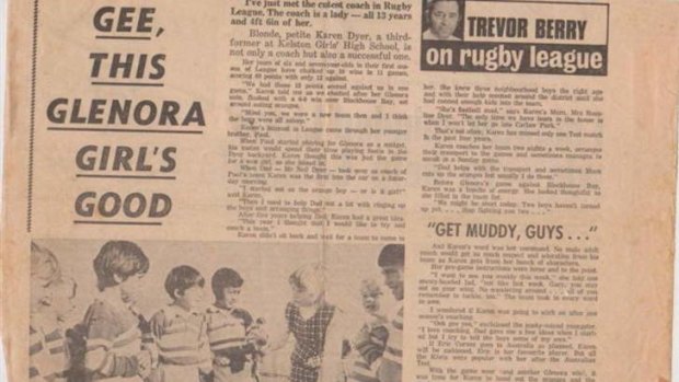 Known back then as Karen Dyer, Crawford recounts: ''My father was on the school boy committee for Glenora Rugby League in Auckland and came home one night and told me he put forward my name to coach a team of under-7's.''